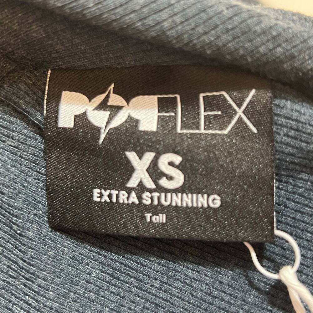 Popflex Go With The Flow Jumpsuit Wide Leg Stormy Weather Blue Pockets XS Tall - Picture 9 of 12